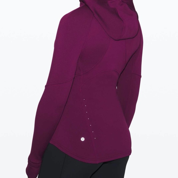 Lululemon Fleece Flurry Zip Up Hoodie Jacket Sweater Plum Marvel - Sz 8 - Picture 16 of 16